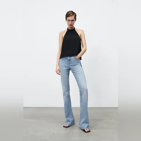 Zara Jeans Zara High Rise Flared Jeans Long Poshmark